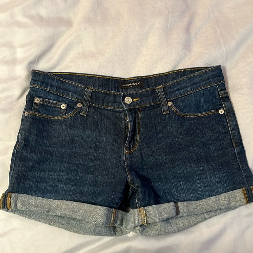Banana Republic Jean shorts, size 4, dark wash
